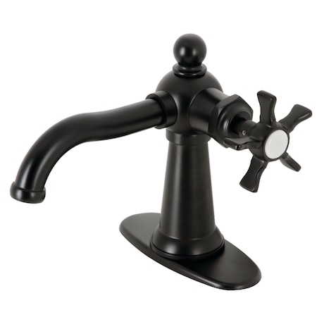 Kingston Brass Single-Handle Bathroom Faucet with Push Pop-Up, Matte Black KSD3540NX